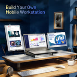 Teamgee 14” Portable Monitor for Laptop, 360° Rotatable Laptop Screen Extender, Ultralight FHD IPS Display, HDMI/USB-A/Type-C Plug and Play Mobile Workstation for Windows, Chrome & Mac