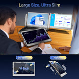 Teamgee 14” Portable Monitor for Laptop, 360° Rotatable Laptop Screen Extender, Ultralight FHD IPS Display, HDMI/USB-A/Type-C Plug and Play Mobile Workstation for Windows, Chrome & Mac