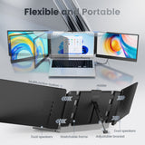 Teamgee Portable Monitor for Laptop, 14” FHD 1080P IPS Laptop Screen Extender with Build-in Stand/Dual Speakers, HDMI/USB-A/Type-C Plug and Play Display for 13”-17” Laptops (Mac, Wins, Android, Dex)