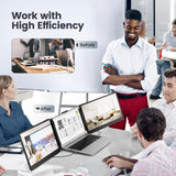 Teamgee Portable Monitor for Laptop, 14” FHD 1080P IPS Laptop Screen Extender with Build-in Stand/Dual Speakers, HDMI/USB-A/Type-C Plug and Play Display for 13”-17” Laptops (Mac, Wins, Android, Dex)