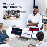 Teamgee Portable Monitor for Laptop, 14” FHD 1080P IPS Laptop Screen Extender with Build-in Stand/Dual Speakers, HDMI/USB-A/Type-C Plug and Play Display for 13”-17” Laptops (Mac, Wins, Android, Dex)