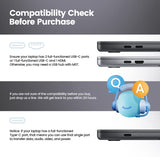 Teamgee Portable Monitor for Laptop, 12” Full HD IPS Display, Dual Triple Monitor Screen Extender, HDMI/USB-A/Type-C Plug and Play for Windows, Chrome & Mac, Work with 13”-16” Laptops